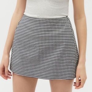 Urban black and white checkered skirt